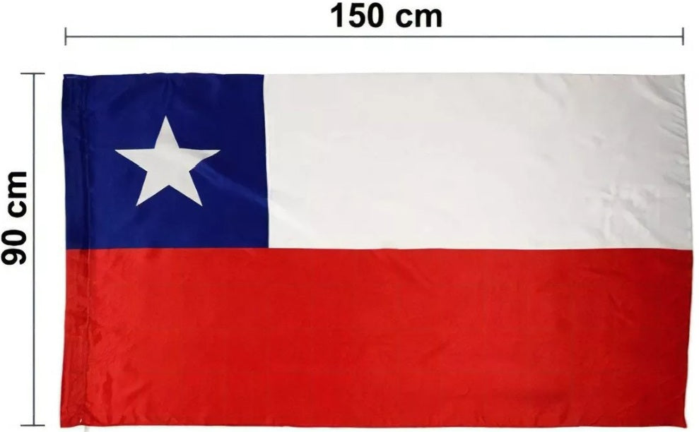 Bandera Chilena 90x150 Cm Fechas Patrias