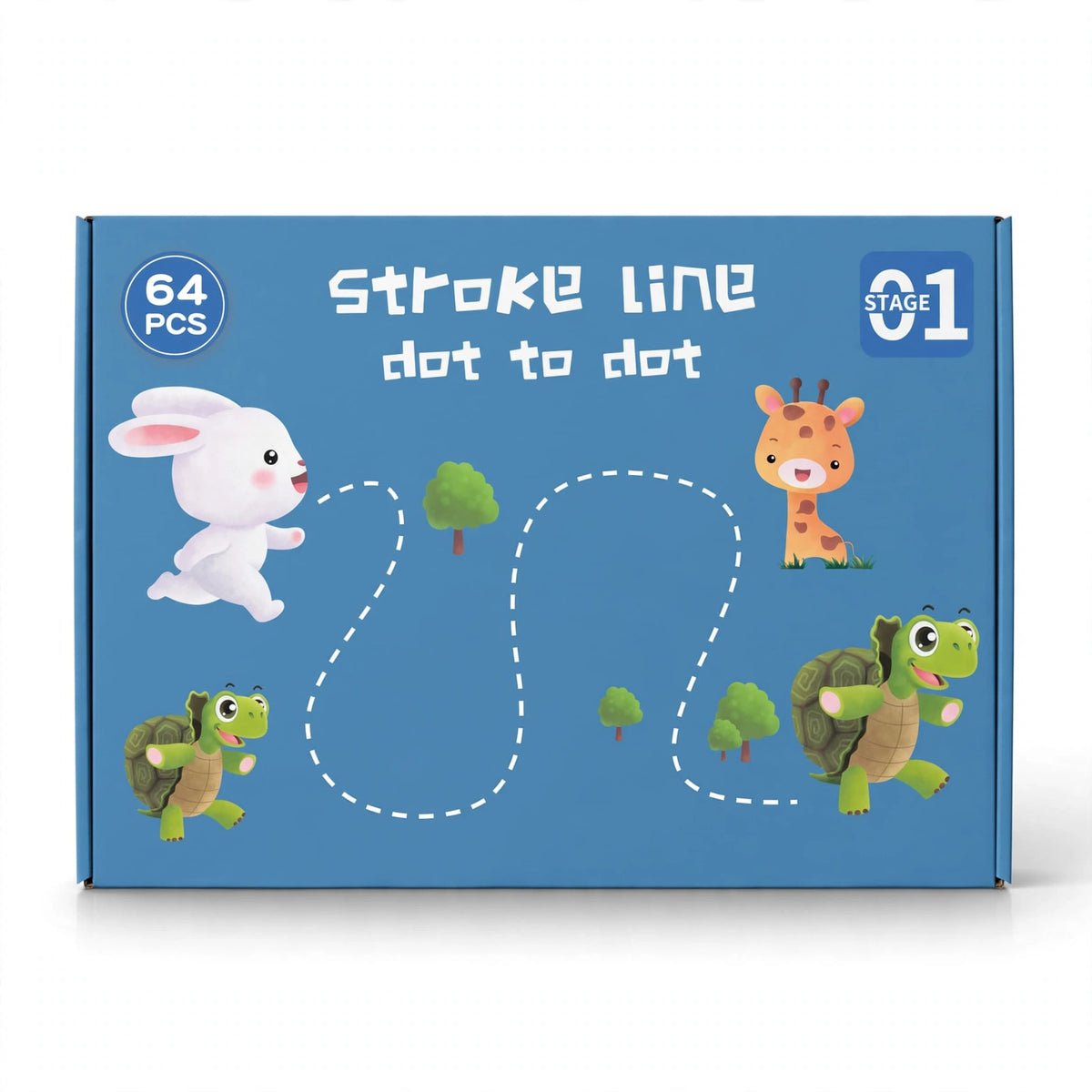 Set 64 fichas trazos reutilizables con 6 plumones borrables y borradores - cuaderno preescritura infantil