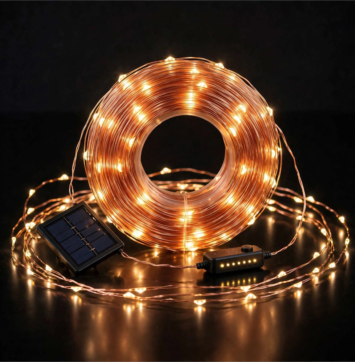 Cadena de Luces Solares 10 m | 100 LED Luz Cálida
